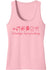 Ladies Talladega Superspeedway Collage Tank Top in Pink - Front View