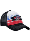 Talladega Striped Hat in Black - Right Side View