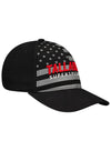Talladega Tonal Americana Hat in Black - Angled Right Side View
