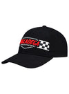 Talladega Checkered Track Outline Hat in Black - Angled Left Side View