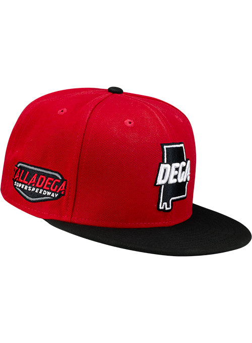 Talladega Superspeedway Hat by New Era in Red - Front Right View