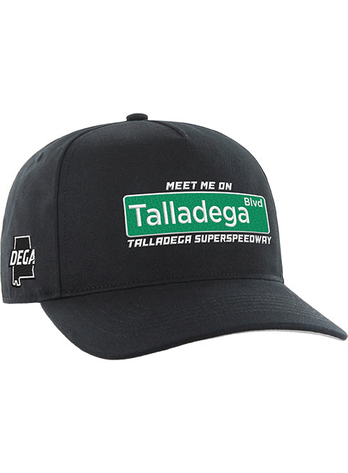 Meet me On Talladega Boulevard Hat in Black - Front Right View