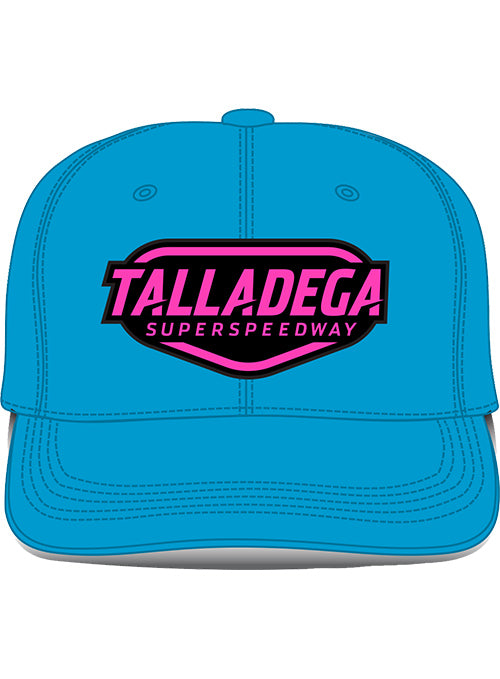 Talladega Superspeedway Neon Flatbill Hat in Blue - Front View