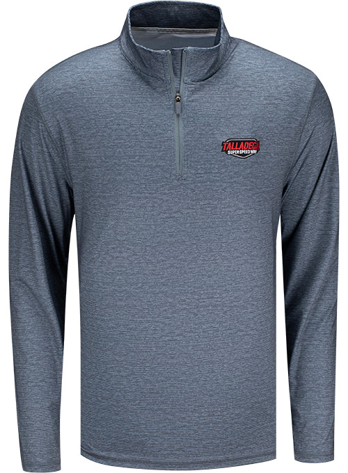 Talladega Flag & Anthem Journey 1/4 Zip In Grey - Front View