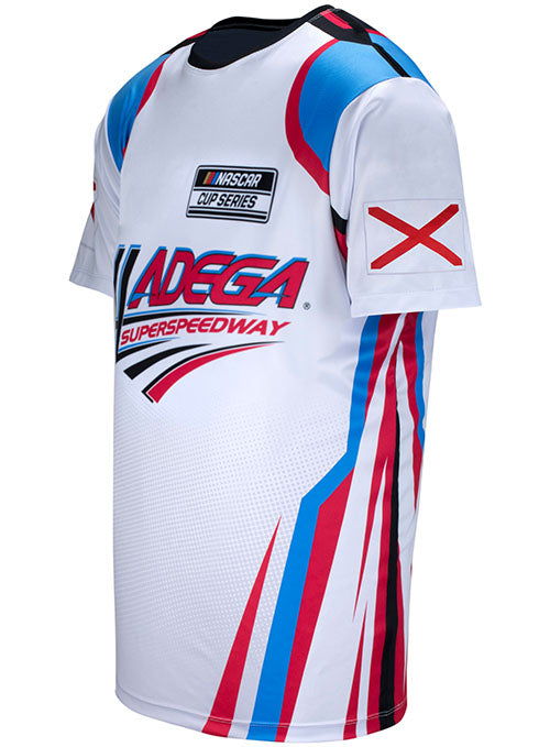 Talladega Sublimated T-Shirt in White - Left Side View