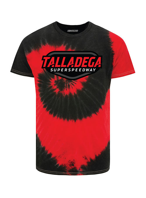Talladega Superspeedway Tie-Dye T-Shirt in Red and Black - Front View