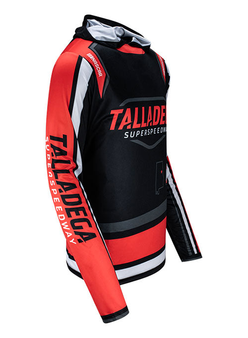 Talladega Superspeedway Long-Sleeve Sublimated Hoodie - Angled Right Side View