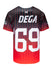Talladega Superspeedway Sublimated Shirt in Red and Black - Front View
