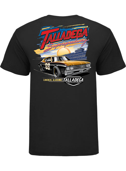 Talladega Superspeedway Retro Car T-Shirt - Back View