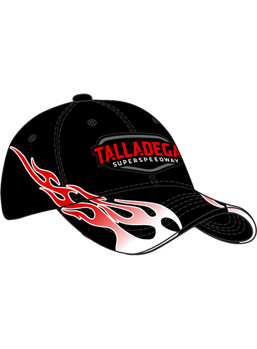 2026 Youth Talladega Superspeedway Flame Hat in Black - Front Right view