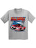 Youth Talladega Superspeedway Retro Car Tee in Grey - Front View