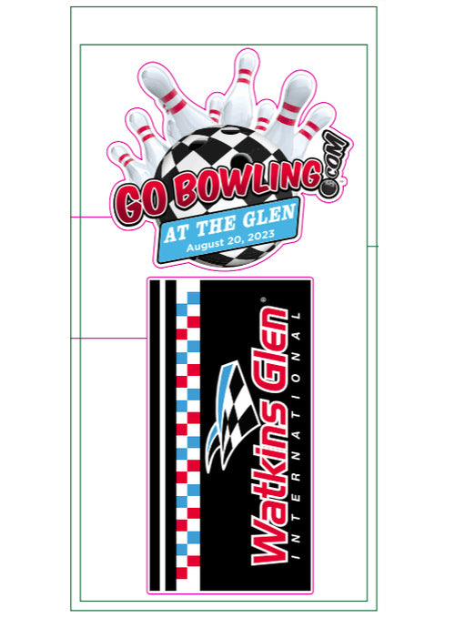 2023 Go Bowling at the Glen 2 Pack Decal - Front View