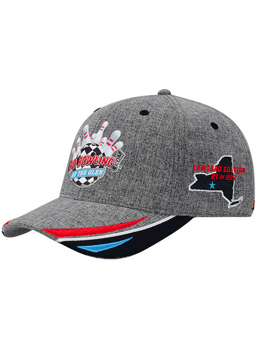 2023 Go Bowling at The Glen Limited Edition Hat in Grey - Angled Left Side View
