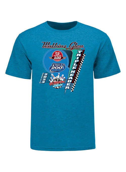 2023 Watkins Glen Triple Header T-Shirt in Blue - Front View