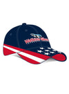 Watkins Glen Americana Hat in Red, White and Blue - Angled Right Side View