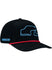 Watkins Glen International Track Outline Rope Hat in Black - Front Right View
