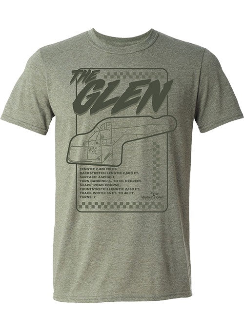 Watkins Glen International Track Outline T-Shirt