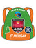 2026 Michigan International Speedway FireKeepers Casino 400 Layered Hat Pin In Green & Orange - Front View