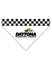 Daytona Checkered Bandana in White - Back View