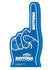 Daytona 500 Foam Finger in Blue and White - Front View