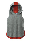 Products Ladies Martinsville Hooded Tank Top in Grey - Front View