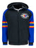 NASCAR 75th Anniversary Full Zip Sweatshirt in Grey and Blue - Front View