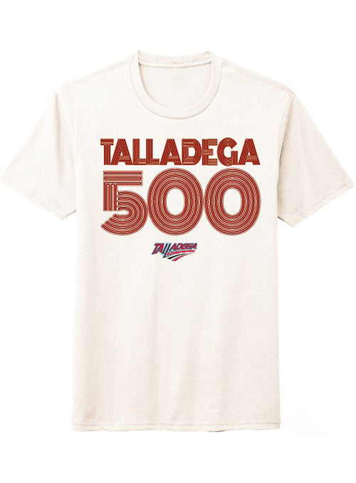 Talladega 500 Triblend T-Shirt in White - Front View
