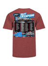2023 Youth Daytona 500 Past Champs T-Shirt in Heather Red - Back View