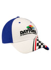 Daytona Checkered Hat in White and Blue - Right Side View