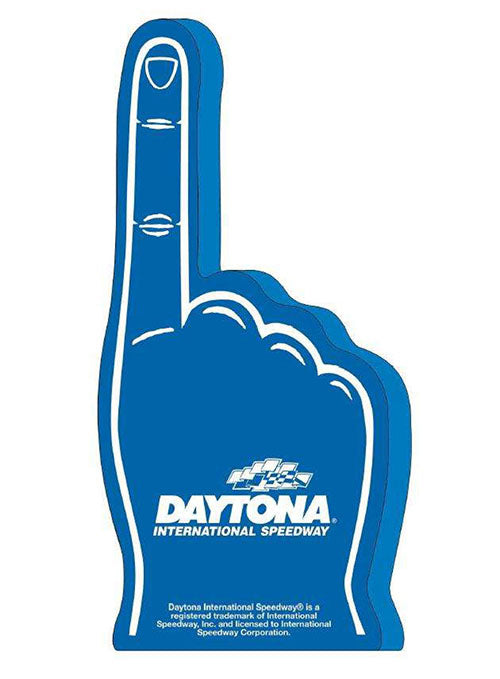 Daytona 500 Foam Finger in Blue and White - Back View