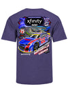 2022 Xfinity 500 75th Anniversary Event T-shirt in Heather Purple - Back View