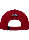 NASCAR 75th Anniversary Enamel Badge Hat in Black and Red - Back View