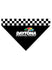 Daytona Checkered Bandana in Black - Front View