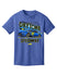 Youth Daytona Car Graphic T-Shirt in Heather Royal Blue - Front View