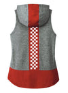 Products Ladies Martinsville Hooded Tank Top in Grey - Back View