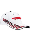 Martinsville Checkered Hat in White - Right Side View