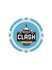 Clash at the Coliseum Poker Chip in Light Blue - Front View