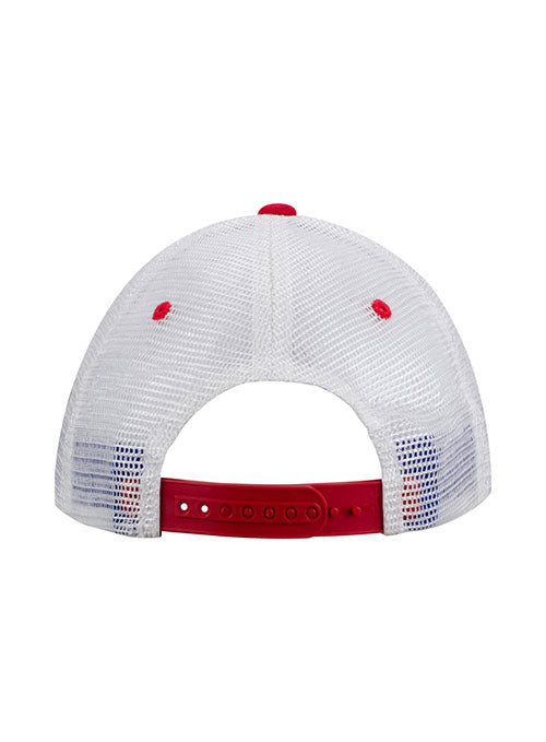 Auto Club Distressed Mesh Hat in Blue and White - Back View