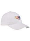 Ladies NASCAR 75th Rhinestone Hat in White - Right Side View