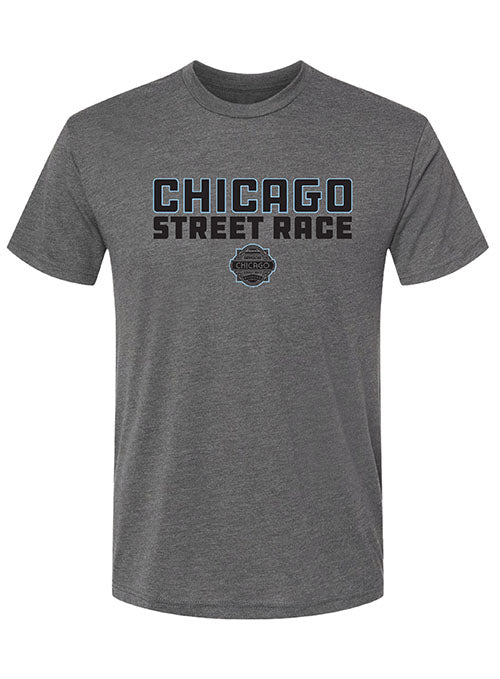 Chicago Street Race Triblend T-Shirt in Vintage Heavy Metal - Front View