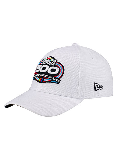 2023 Daytona 500 New Era Flex Hat in White - Left Side View