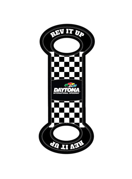 Daytona Checkered Pet Toy in Black and White