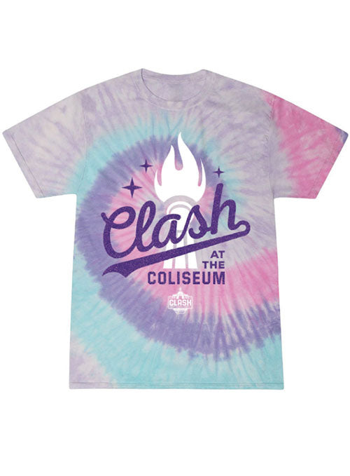 2023 Youth Clash Tie Dye T-Shirt in Unicorn (Pastel Pink, Purple and Blue) Tie Dye - Front View