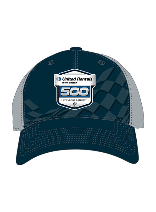 2023 United Rentals 500 Limited Edition Hat in Navy and Grey - Front View, Mockup