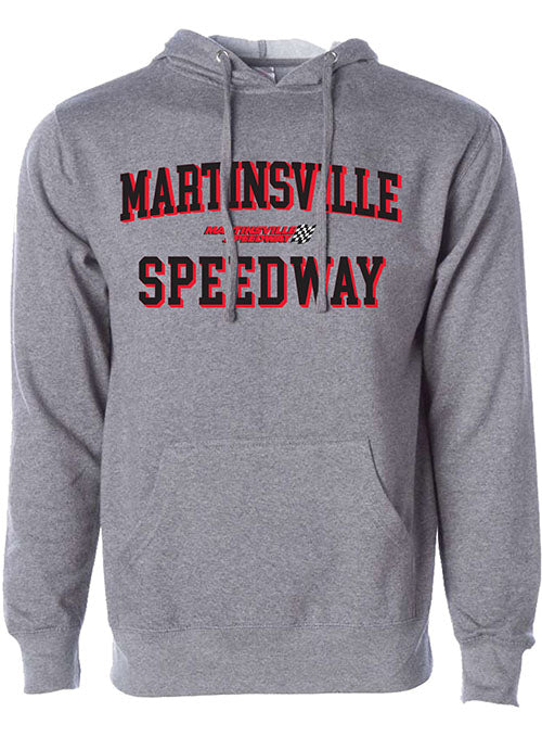 Martinsville Varsity Hooded Sweatshirt in Grey - Front View