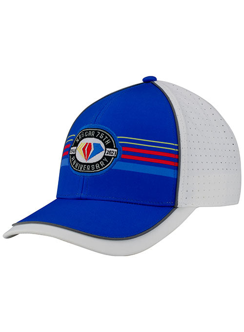 NASCAR 75th Anniversary Gamechanger Hat in Blue and White - Left Side View
