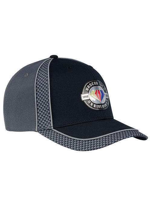 NASCAR 75th Anniversary Carbon Fiber Hat in Black - Right Side View