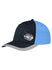 NASCAR 75th Anniversary Debossed Hat in Black and Blue - Left Side View