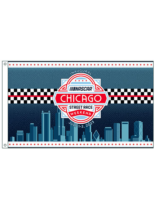 Chicago Street Race 3x5 2-Sided Flag - Front View