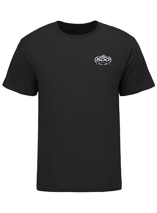2023 Daytona 500 Logo T-Shirt in Black - Front View